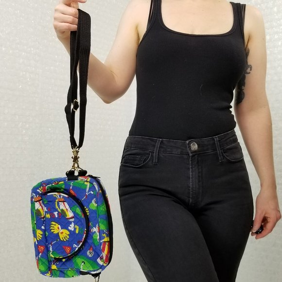 1990s golf themed quilted convertible bag - Picture 8 of 12